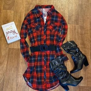 White Mark Women’s Plaid Dress XL